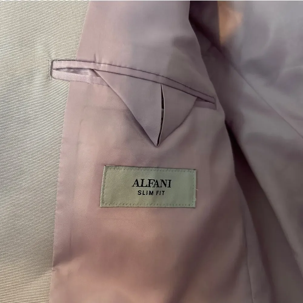 NWT Alfani Slim Fit Sport Coat Blazer Light Pink Floral Jacquard, Men's 42R - Picture 6 of 10